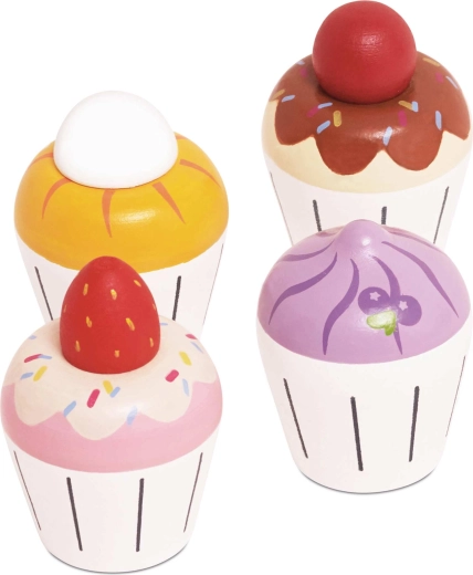 Le Toy Van muffins de madera – set de 4 uds.