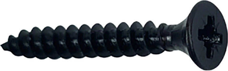 Tornillos universales 4×30 mm, cabeza avellanada, negros (20 uds.)