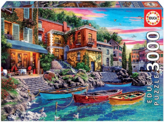 Puzzle Educa: atardecer sobre Como, Italia (3000 piezas)