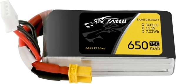 Batería LiPo Tattu 650mAh 11,1V 3S 75C