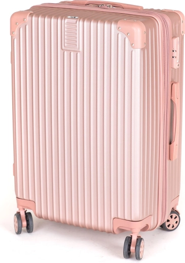 Maleta rígida de viaje M 58 l rosa con cerradura TSA y ruedas 360°