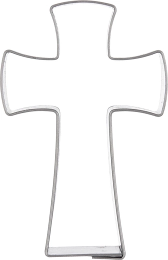 Cortador de galletas de acero inoxidable en forma de cruz 6,4 cm