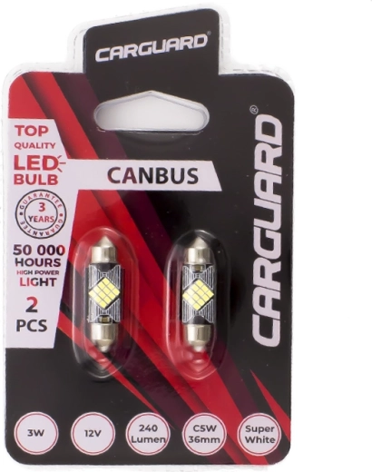 Bombilla LED CARGUARD Canbus Sofit 39 mm C5W, 3 W