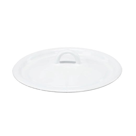 Tapa esmaltada blanca 18 cm
