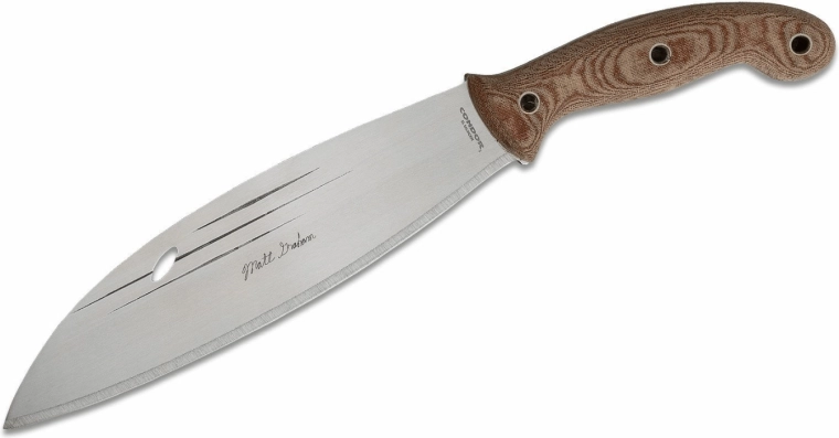 Condor Primitive Bush Mondo cuchillo de exterior 25,4 cm, marrón, Micarta, funda de cuero
