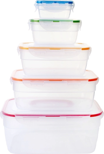 Juego de recipientes para alimentos LOCKnLOCK – 5 piezas rectangulares
