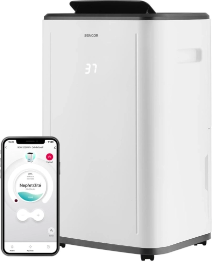 Deshumidificador de aire móvil inteligente Sencor SDH 2028WH con Wi-Fi