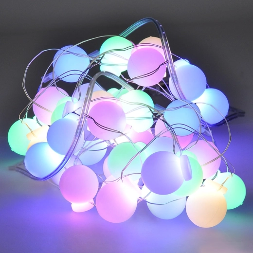 Solight cadena navideña LED con bolitas de colores 40 LED 4 m a pilas