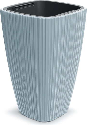 Maceta Oro 39 cm gris claro con inserto