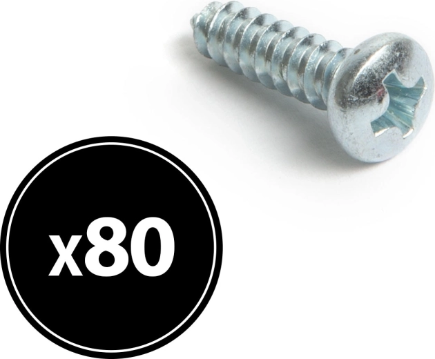 Tornillo para aglomerado con cabeza plana con collarín, 4,2 × 16 mm, 80 unidades