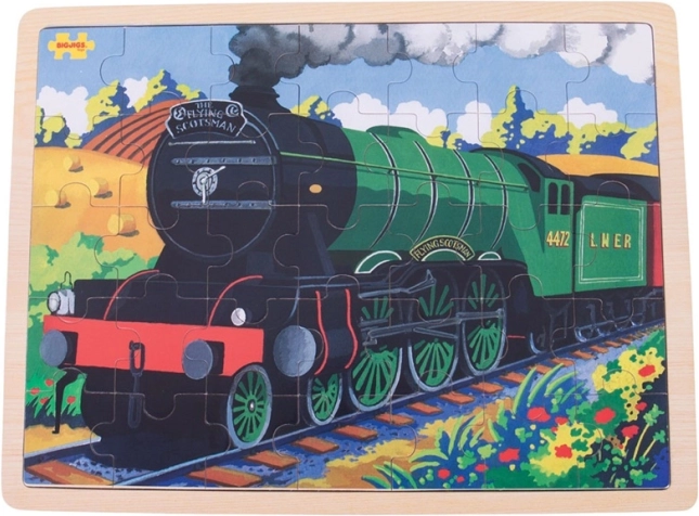 Puzle de madera del tren histórico Flying Scotsman