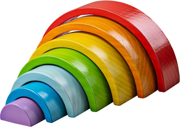 Arcoíris apilable de madera pequeño BIGJIGS BABY