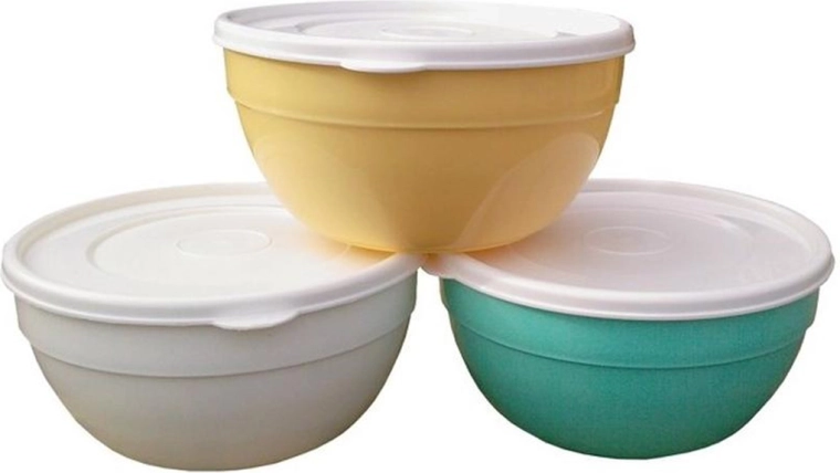 Cuenco de plástico para sopa con tapa 0,5 l