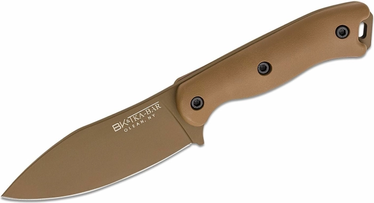 KA-BAR Becker Nessmuk cuchillo universal 11 cm, marrón arena, Zytel, funda de polímero