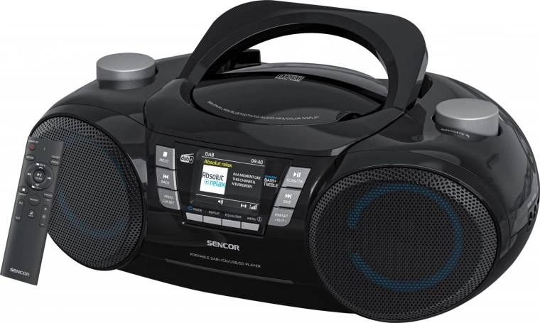 Boombox portátil Sencor con DAB+, CD/MP3/USB/SD y Bluetooth