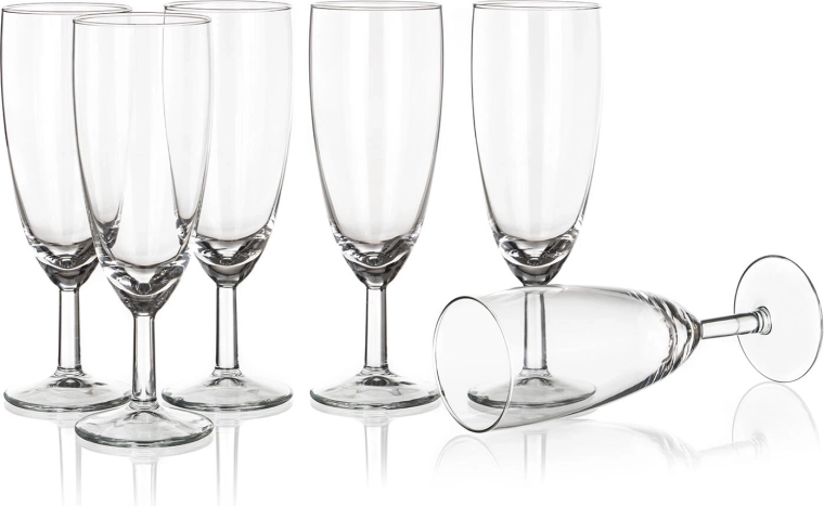 Copas para vino espumoso Flute 150 ml – juego de 6 uds.