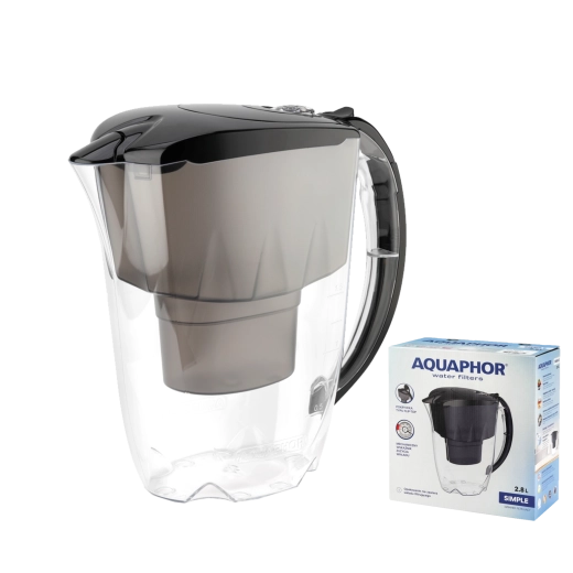 Jarra filtrante Aquaphor Simple 2,8 l – negra