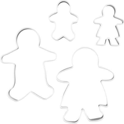 Juego de cortadores de galletas de acero inoxidable 4 uds