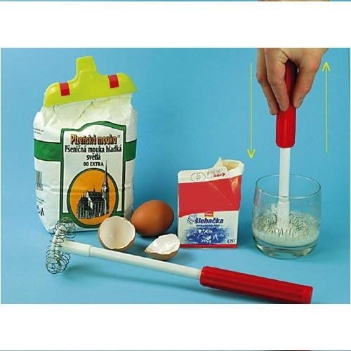 Batidor manual Turbo 65 mm de acero inoxidable con mango de plástico