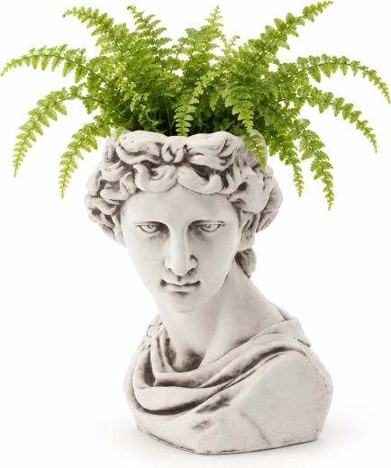 Busto decorativo de Apolo – jardinera 25,5 × 20,5 × 31,5 cm