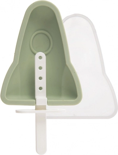 Molde de silicona para polos con tapa, cohete
