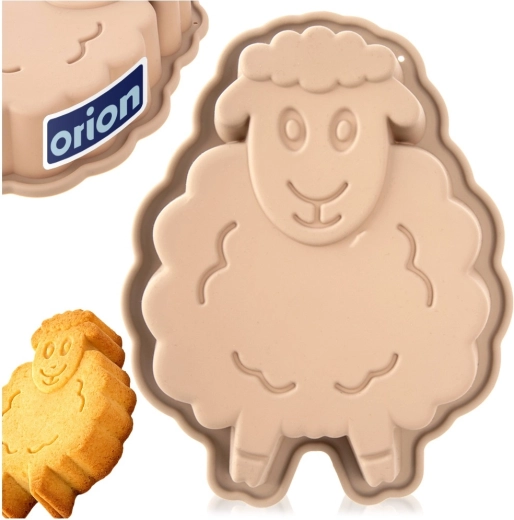 Forma detallada de ovejita para postres llamativos