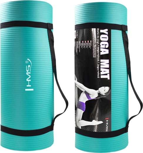 Esterilla de yoga HMS YM04 color menta 15 mm