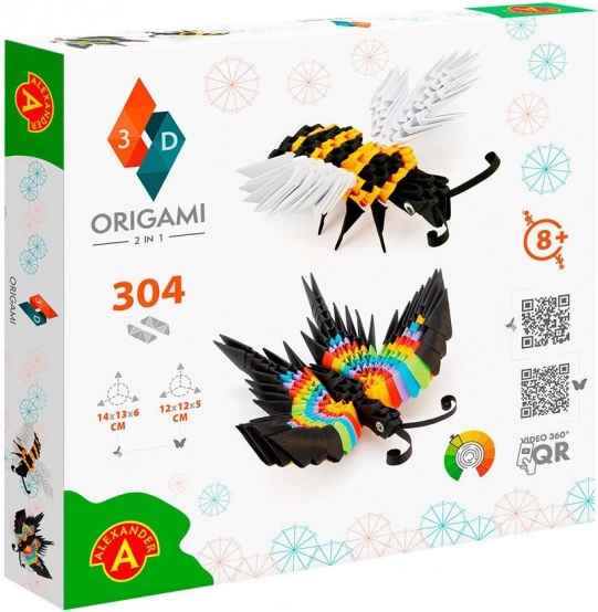 Alexander Origami 3D – 2 en 1 mariposa y abeja