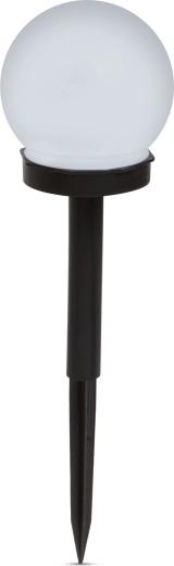 Lámpara LED solar de jardín con esfera y luz blanca fría, Ø 10 cm