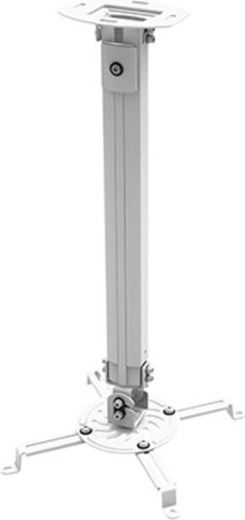 Soporte de techo para proyector, ajustable 55–90 cm, 13,5 kg, plateado