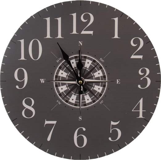 Reloj de pared con diseño de brújula 34 cm