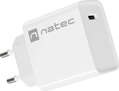 Cargador de red NATEC Ribera 1x USB‑C 20 W blanco