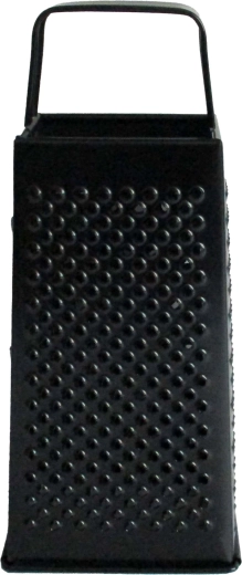 Rallador negro cuadrangular de acero inoxidable 21 cm