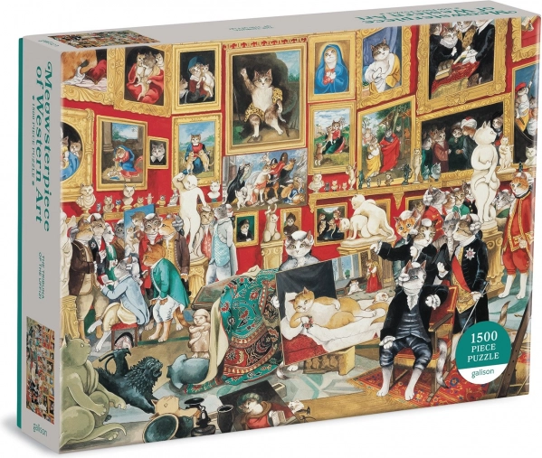 Puzle de 1500 piezas – Tribuna Uffizi con gatos de GALISON
