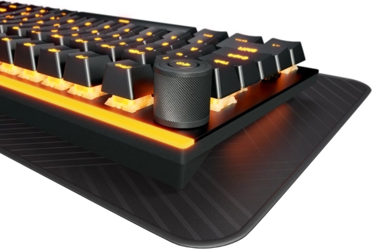 TKL compacto y cómodo control multimedia