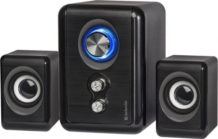 Altavoces con cable 2.1 con alimentación USB y LED