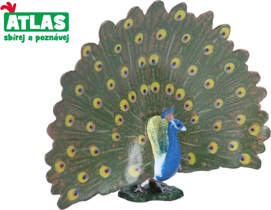 Figura pintada a mano Pavo real 12 cm