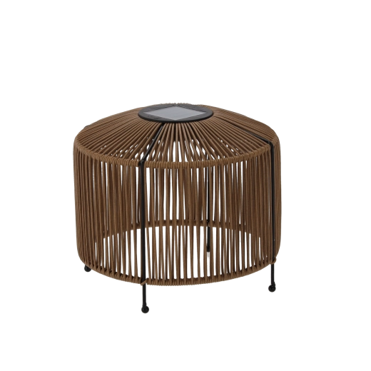 Linterna LED solar marrón de 18 cm