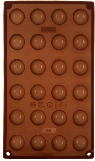 Molde de silicona para pralinés y bombones, marrón 30 × 17,5 × 1,5 cm