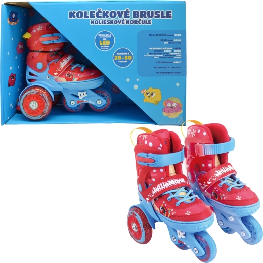 Patines infantiles con ruedas luminosas Sparkys rojos (talla 26–30)