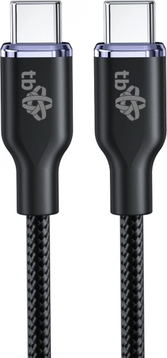 Cable USB-C a USB-C de 60 W Glamour, 1,5 m, negro
