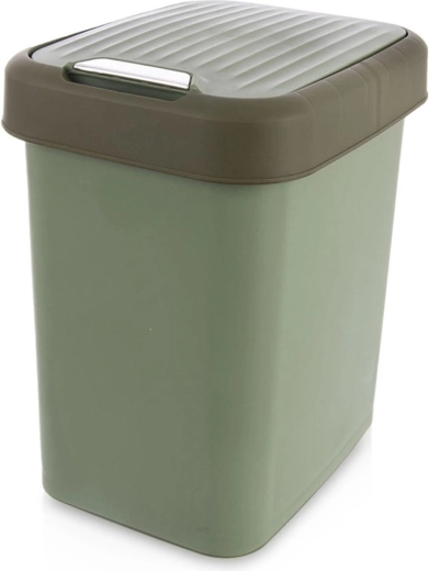 Papelera de plástico 12 l verde