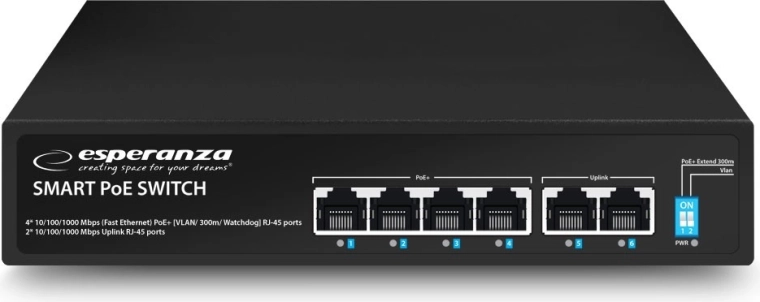 4× PoE para cámaras IP y otros dispositivos