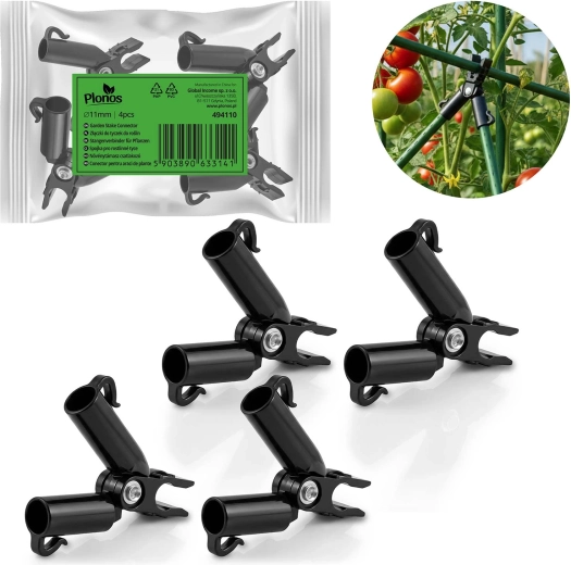 Conectores colgantes tipo A para varillas de 11 mm, 4 uds – negros