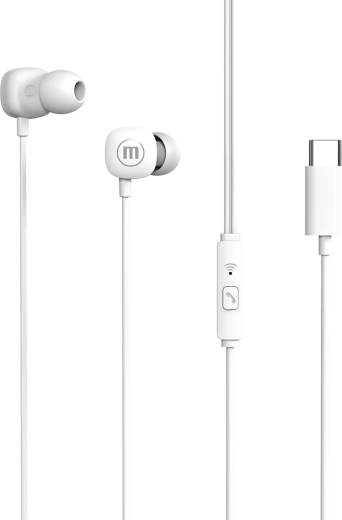 Auriculares intrauditivos Maxell Square+ USB-C blancos