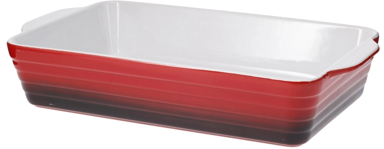 Fuente para horno resistente al calor 36 × 20,5 cm, roja