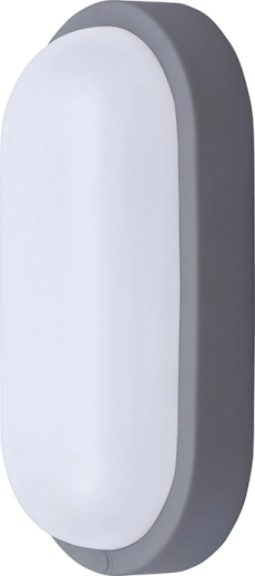 Solight luminaria LED ovalada para exterior e interior 20 W 1500 lm 4000 K IP54 26 cm gris