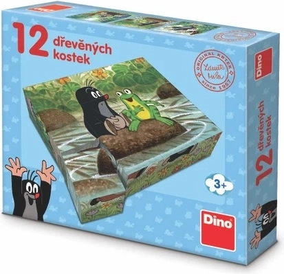 Dino bloques de madera KRTEČEK y animalitos 12 uds