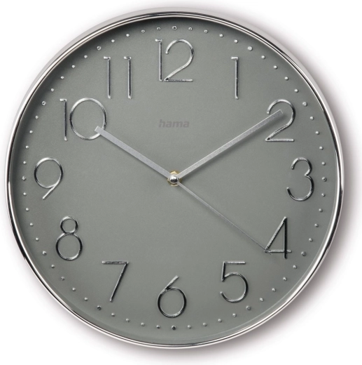 Reloj de pared 30 cm Corsica plateado-gris