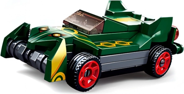 Sluban Power Bricks - Coche de cuerda verde
